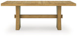 Ashley Furniture Galliden dining room set with a table and chairs, shown from the back in this image.