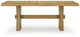 Ashley Furniture Galliden dining room set with a rectangular table and six upholstered chairs in a modern dining area.