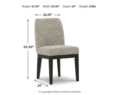 Ashley Furniture Burkhaus dining room set with a wooden table and matching chairs, modern design for the dining area.