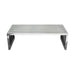 SOHO Rectangular Stainless Steel Cocktail Table w/ Clear, Tempered Glass Top by Diamond Sofa image