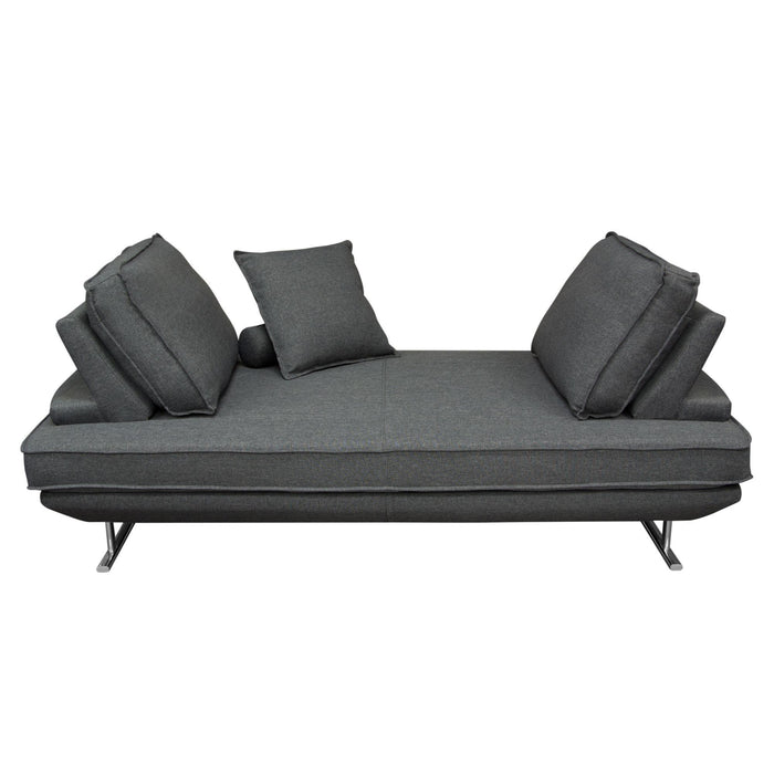 Dolce Lounge Seating Platform with Moveable Backrest Supports by Diamond Sofa - Grey Fabric