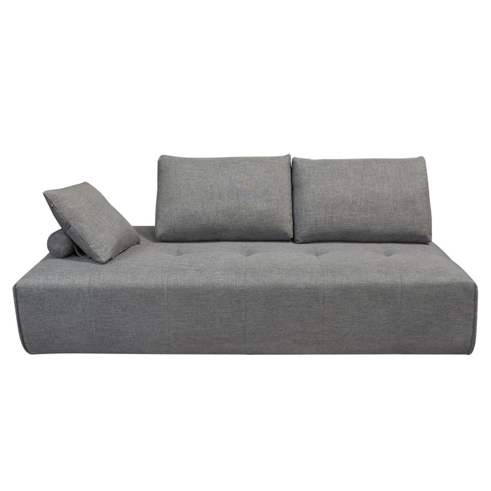 Cloud Lounge Seating Platform with Moveable Backrest Supports in Space Grey Fabric by Diamond Sofa