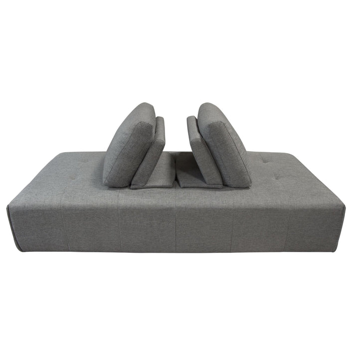 Cloud Lounge Seating Platform with Moveable Backrest Supports in Space Grey Fabric by Diamond Sofa