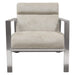 La Brea Accent Chair in Champagne Fabric with Brushed Stainless Steel Frame by Diamond Sofa image