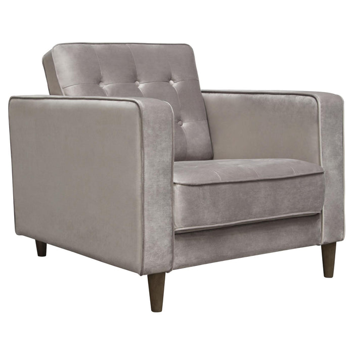 Juniper Tufted Chair in Champagne Grey Velvet by Diamond Sofa