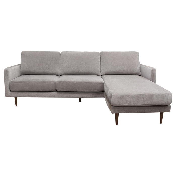 Kelsey Reversible Chaise Sectional in Grey Fabric by Diamond Sofa image