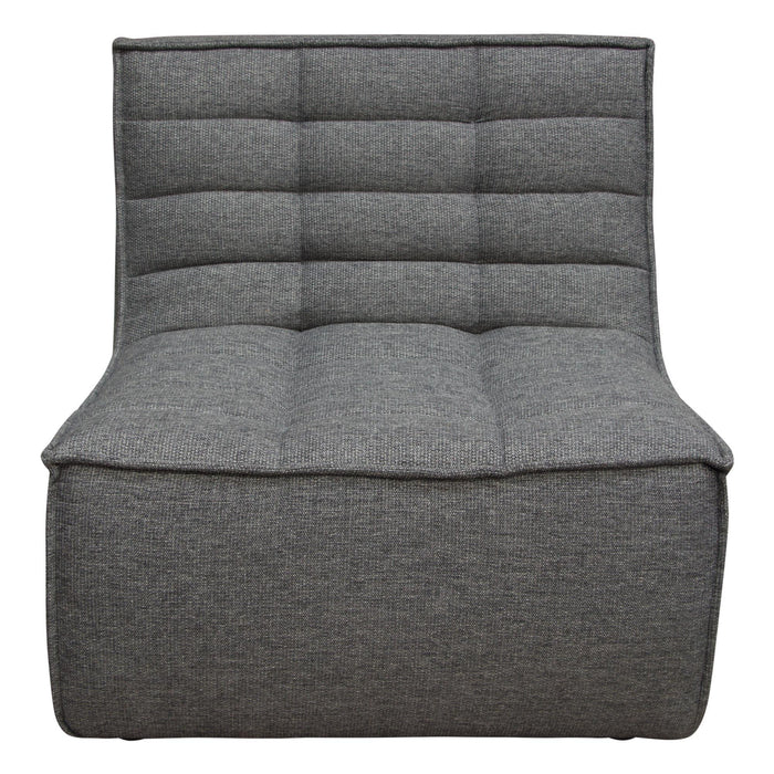 Marshall 3PC Corner Modular Sectional w/ Scooped Seat in Grey Fabric by Diamond Sofa