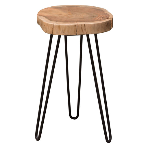 Joss Natural Acacia One of a Kind Live Edge Accent Table w/ Black Hairpin Legs by Diamond Sofa image