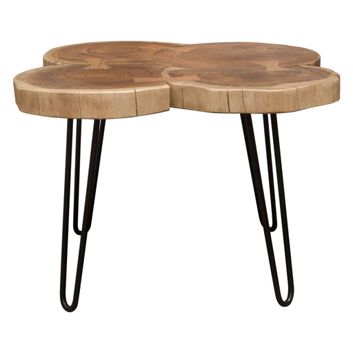 Joss Natural Acacia One of a Kind Live Edge Square Cocktail Table w/ Black Hairpin Legs by Diamond Sofa image