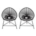 Sativa 2-Pack Accent Chair in Black Rope w/ Black Iron Rod Frame by Diamond Sofa image