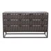 Spectrum 6-Drawer Solid Mango Wood Dresser in Smoke Grey Finish w/ Gun Metal Finished Legs by Diamond Sofa image