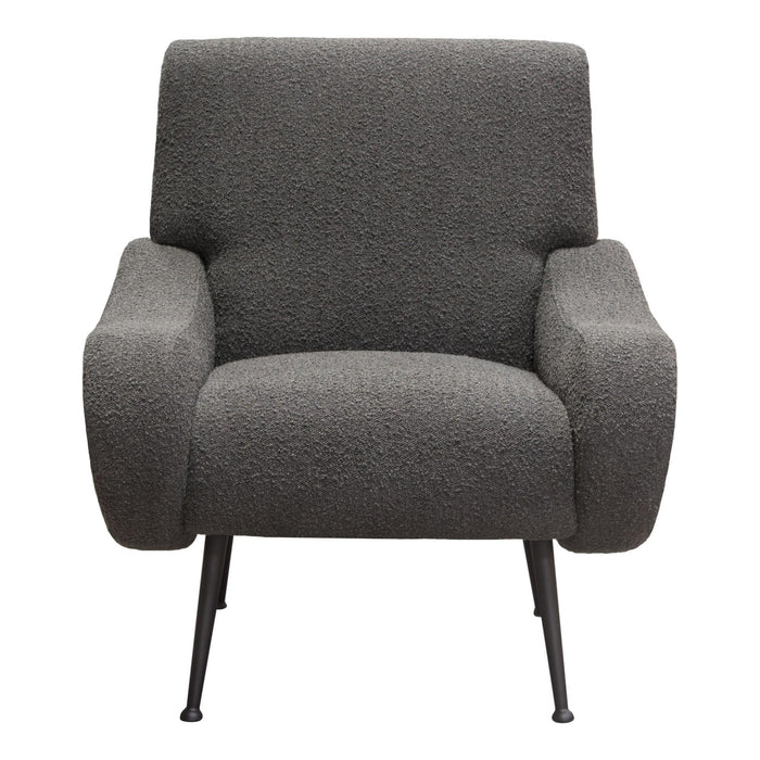 Cameron Accent Chair in Chair Boucle Textured Fabric w/ Black Leg by Diamond Sofa