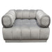 Image Low Profile Chair in Platinum Grey Velvet w/ Brushed Silver Base by Diamond Sofa image