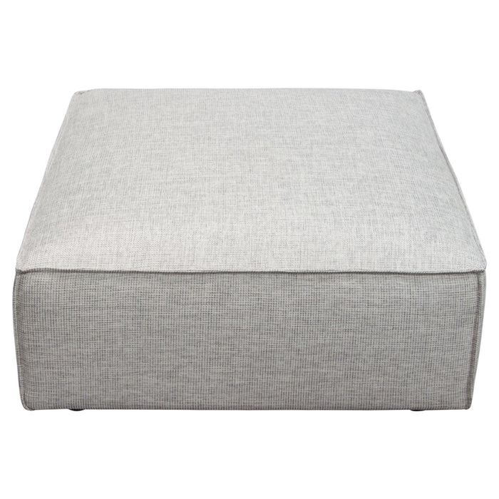 Vice Square Ottoman in Barley Fabric by Diamond Sofa