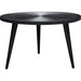 Vortex Round Cocktail Table in Solid Mango Wood Top in Black Finish & Iron Legs image