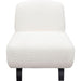 Vesper Armless Chair in Faux White Shearling w/ Black Wood Leg Base image