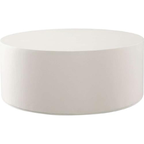 Montage Round Cocktail Table in Ivory Faux Cement Finish image