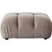 Paloma Rectangle Ottoman in Mink Tan Velvet image