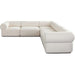 Zia 5PC Corner Sectional in Ivory Sherpa Fabric image