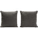 Set of (2) 16" Square Accent Pillows in Charcoal Boucle Textured Fabric image