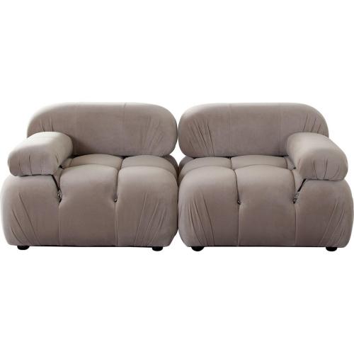 Paloma 2PC Modular 74 Inch Sofa in Mink Tan Velvet image