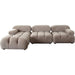 Paloma 4PC Modular 111 Inch Reversible Chaise Sectional in Mink Tan Velvet image