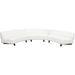 Vesper 3PC Modular Curved Armless Sofa in Faux White Shearling w/ Black Wood Leg Base image