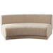 Zelda Curved Armless Sofa in Light Camel Performance Velvet w/ (1) Accent Pillow Ball image