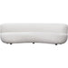 Simone Curved Sofa in White Faux Sheepskin Fabric image