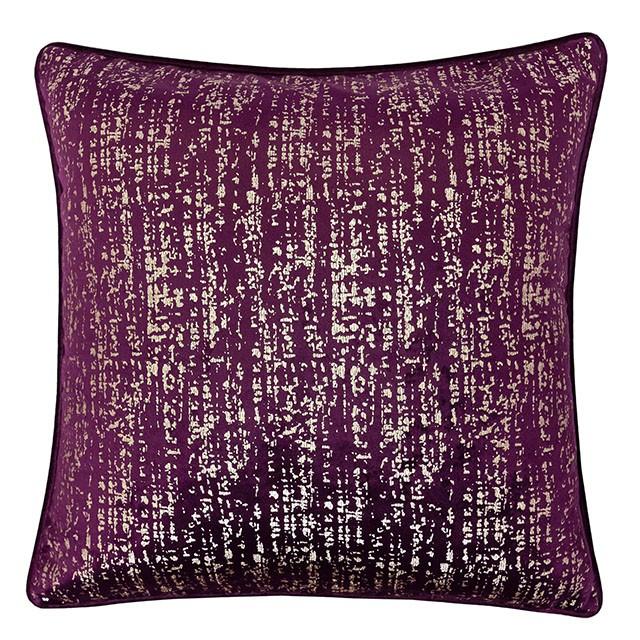 Belle Beige 20" X 20" Pillow, Beige, Multi, Purple, Red
