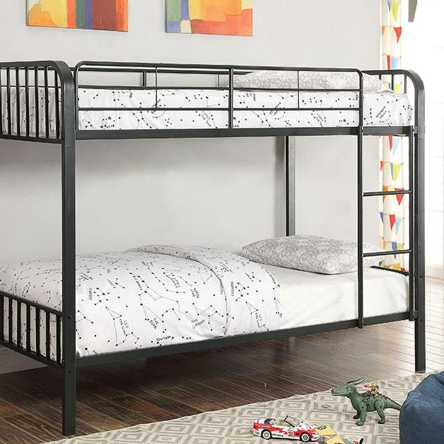 CLEMENT Black Metal Twin/Twin Bunk Bed image