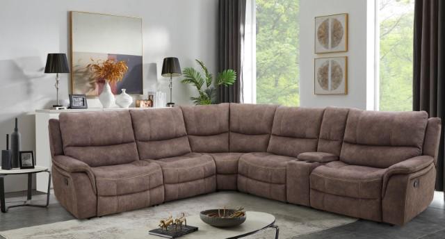 JEROMINUS Sectional, Dark Brown