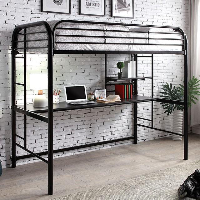 Opal Iii Black Twin Loft Bed image