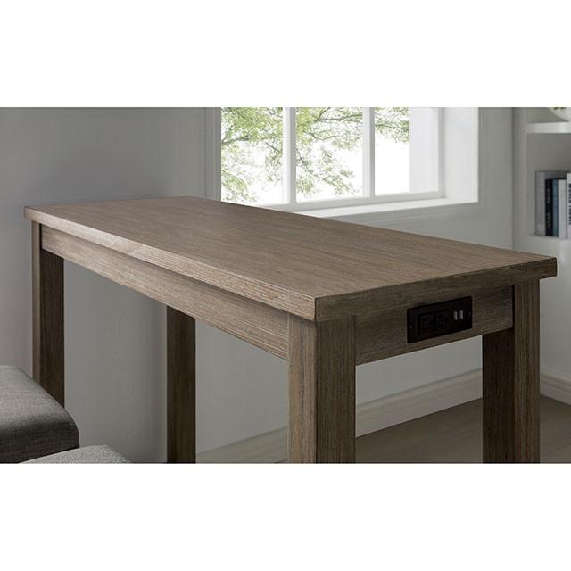 CAERLEON 3 Pc. Counter Ht. Table Set, Wire-brushed Gray