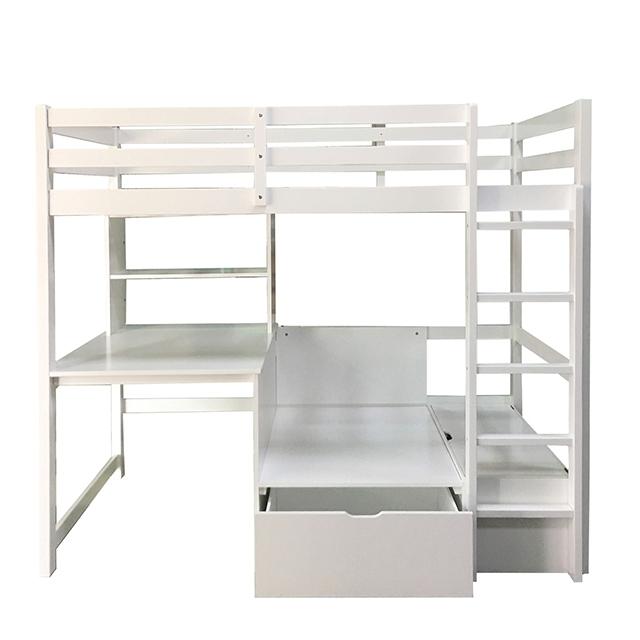 CALLISTUS Twin Workstation Loft Bed, White