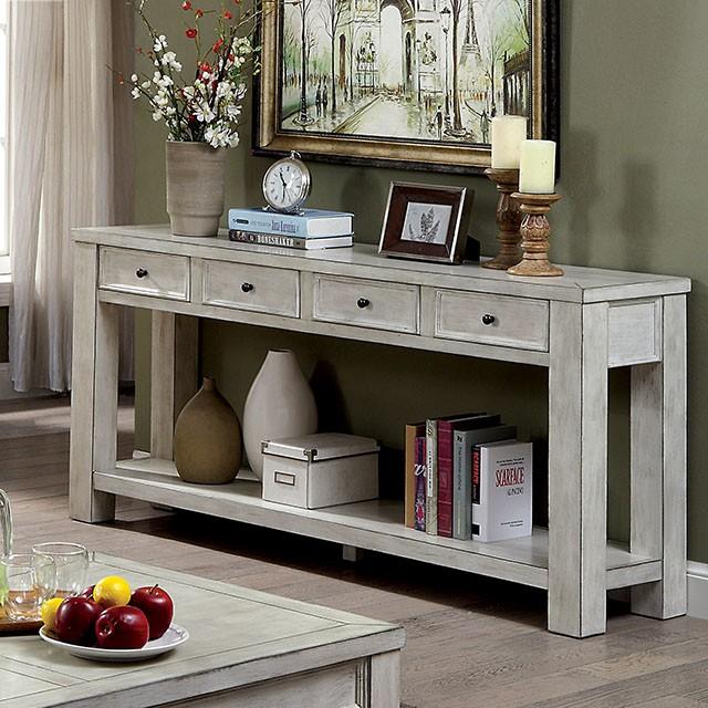 Meadow Antique White Sofa Table image