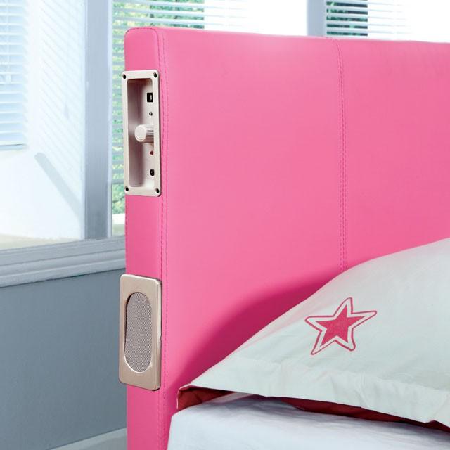 Evans Bed Espresso & Pink