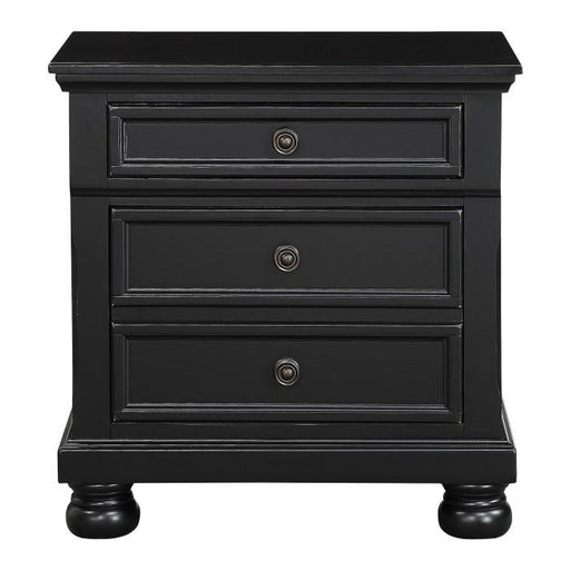 Homelegance Laurelin 3 Drawer Nightstand in Black 1714BK-4 image