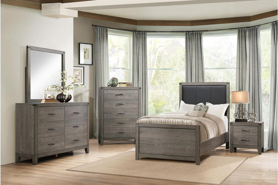 Homelegance Woodrow 2 Drawer Nightstand in Gray 2042-4