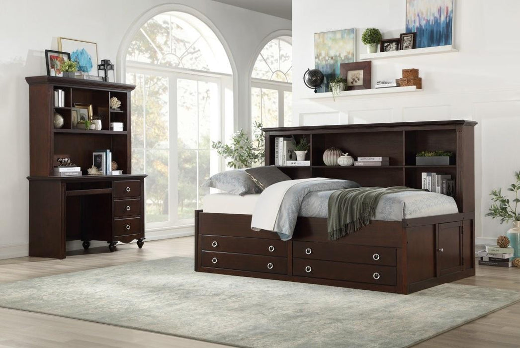 Homelegance Furniture Meghan 3-Drawer Writing Desk in Espresso