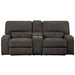 Homelegance Furniture Borneo Double Glider Reclining Loveseat in Chocolate image