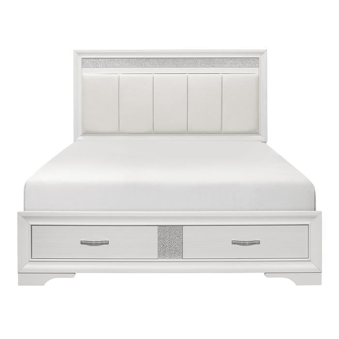 Luster (3) Eastern King Platform Bed with Footboard Storage