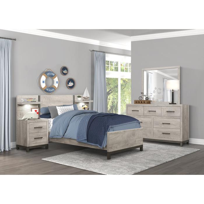 Zephyr 5pc Set Twin Wall Bed (TB+2NS+2NS-P)