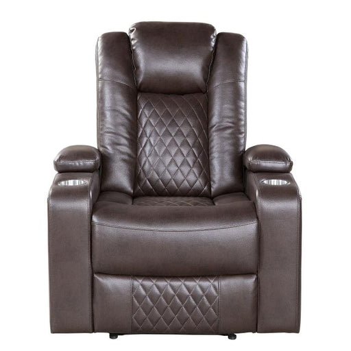 9366DB-1PWH - Power Reclining Chair with Power Headrest, Cup holders and Storage Arms image