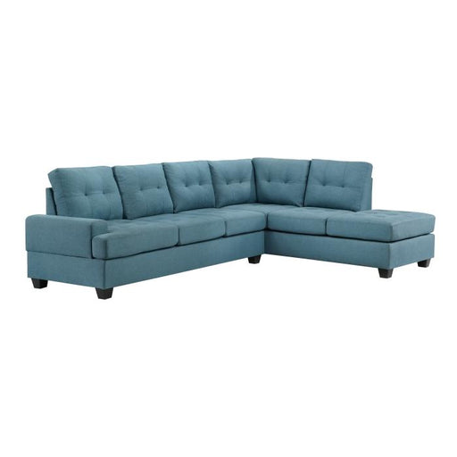 9367BU*SC - (2)2-Piece Reversible Sectional with Drop-Down Cup Holders image