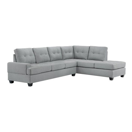9367GY*SC - (2)2-Piece Reversible Sectional with Drop-Down Cup Holders image