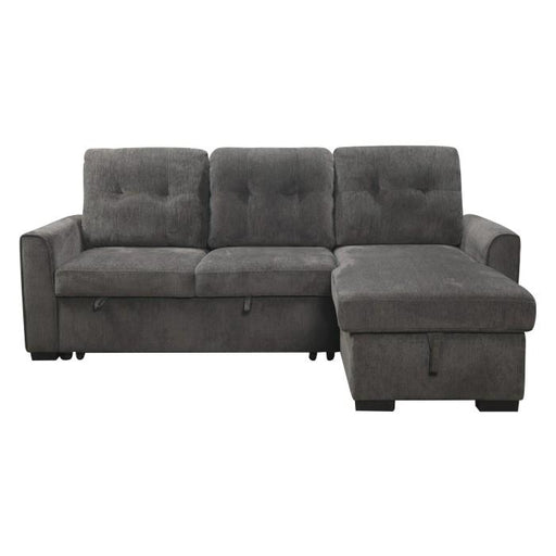 9402DGY*SC - (2)2-Piece Reversible Sectional with Pull-out Bed and Hidden Storage image