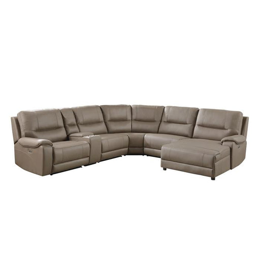 9429TP*6RCLRPWH - (6)6-Piece Modular Power Reclining Sectional with Power Headrests and Right Chaise image