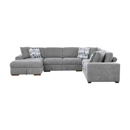 9624GY*42RLC - (4)4-Piece Sectional with Left Chaise image