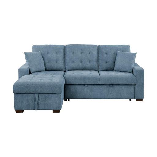 9816BU*2LCRL - (2)2-Piece Sectional with Left Chaise, Pull-out Bed and Hidden Storage image